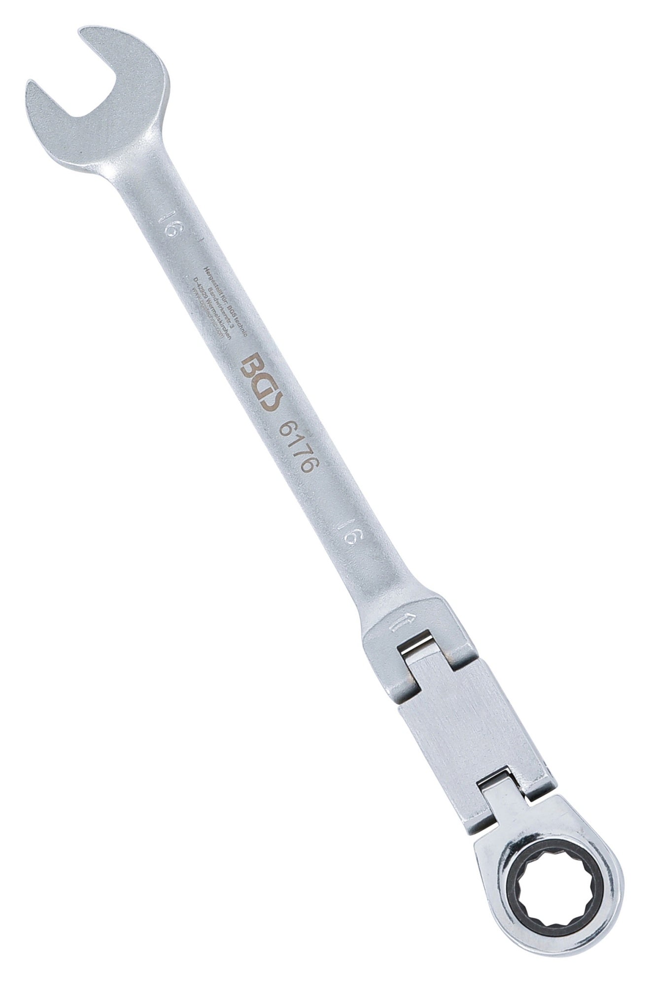 BGS 6176 Doppelgelenk Ratschenringmaulschlüssel abwinkelbar SW 16mm metrische Ausführung