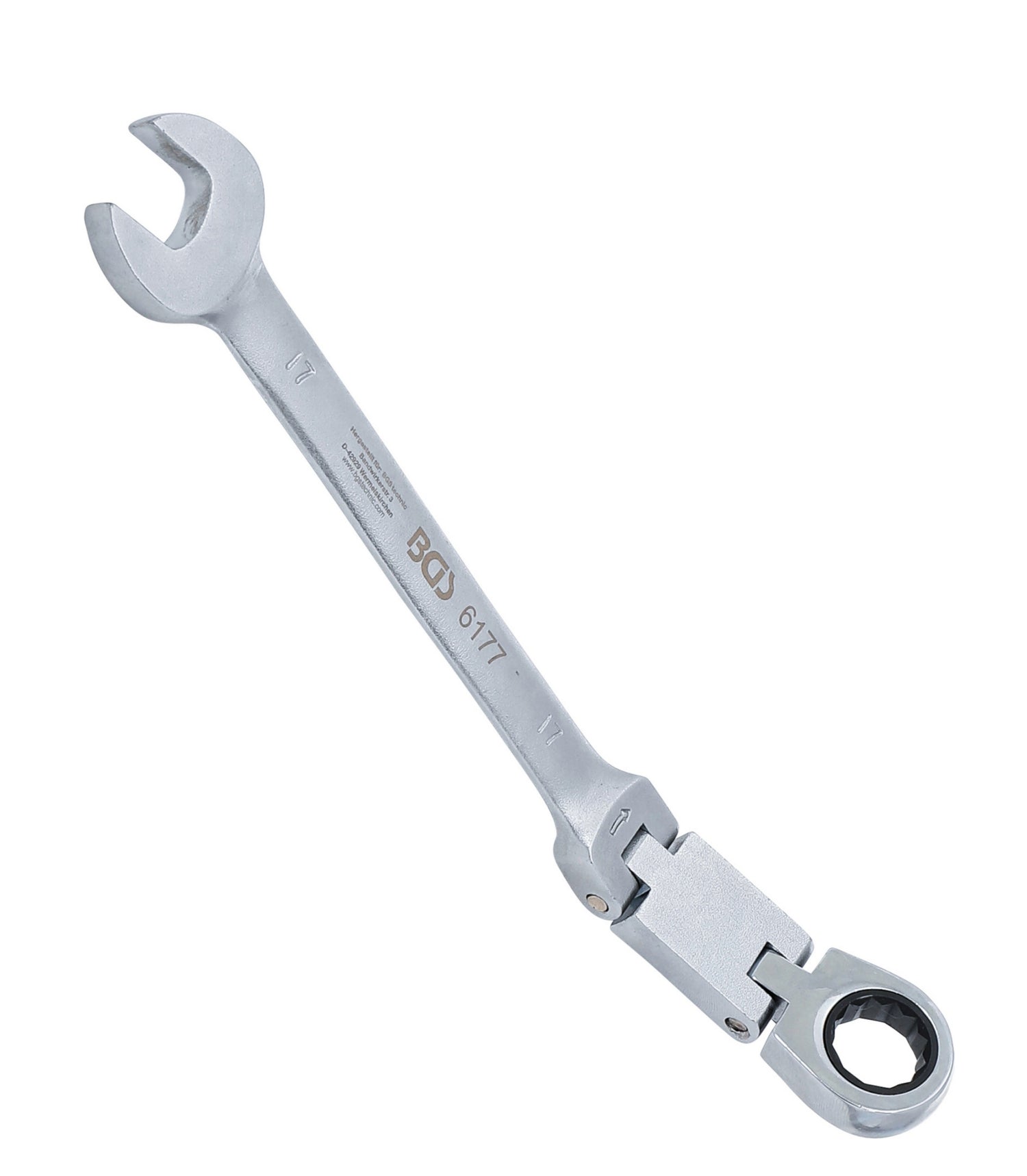 BGS 6177 Doppelgelenk Ratschenringmaulschlüssel abwinkelbar SW 17mm metrische Ausführung