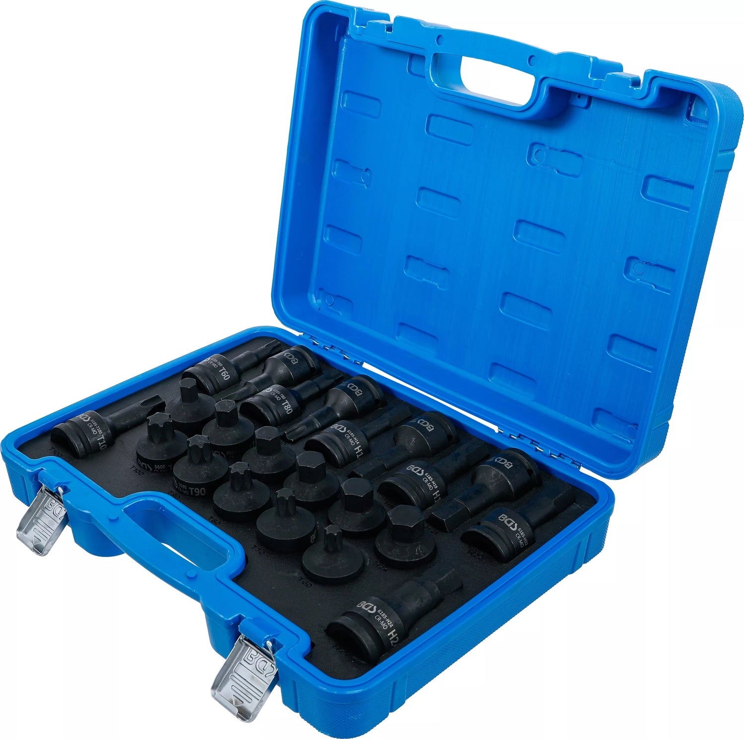 BGS 6185 Satz Kraft Biteinsatz Antrieb Innenvierkant 20mm (3/4") Innensechskant T-Profil (für Torx)