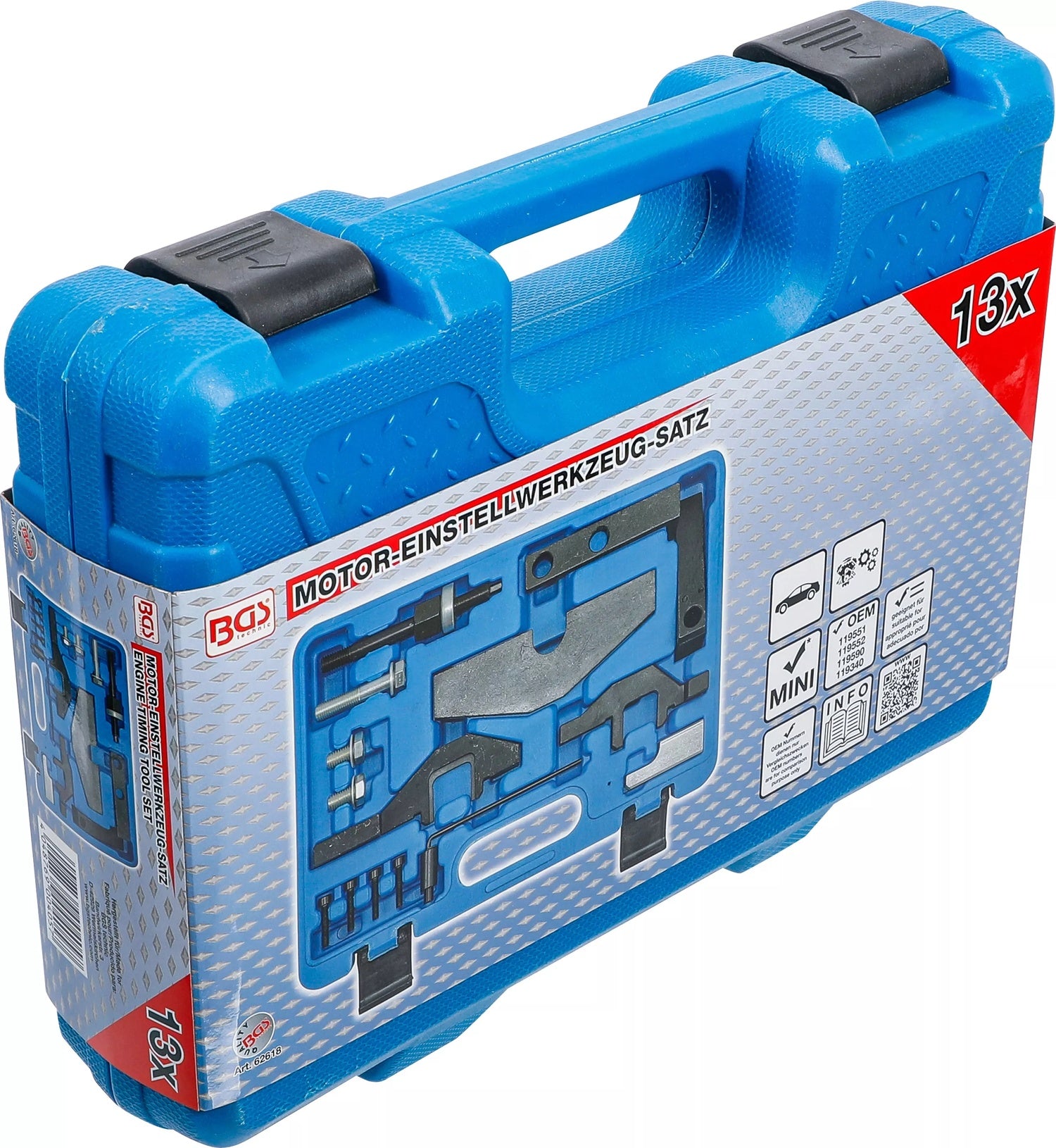 BGS 62618 BMW / Mini Satz Einstellwerkzeug für Motor 13-teilig W10 W11 N14
