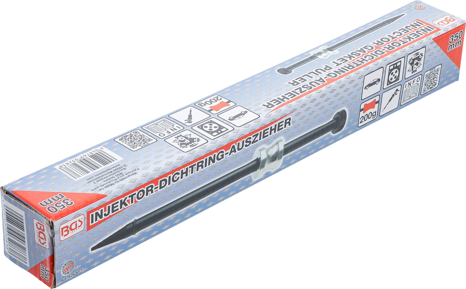 BGS 62630-1 Auszieher für Injektor Dichtring sehr schlanke Ausführung Länge 350mm