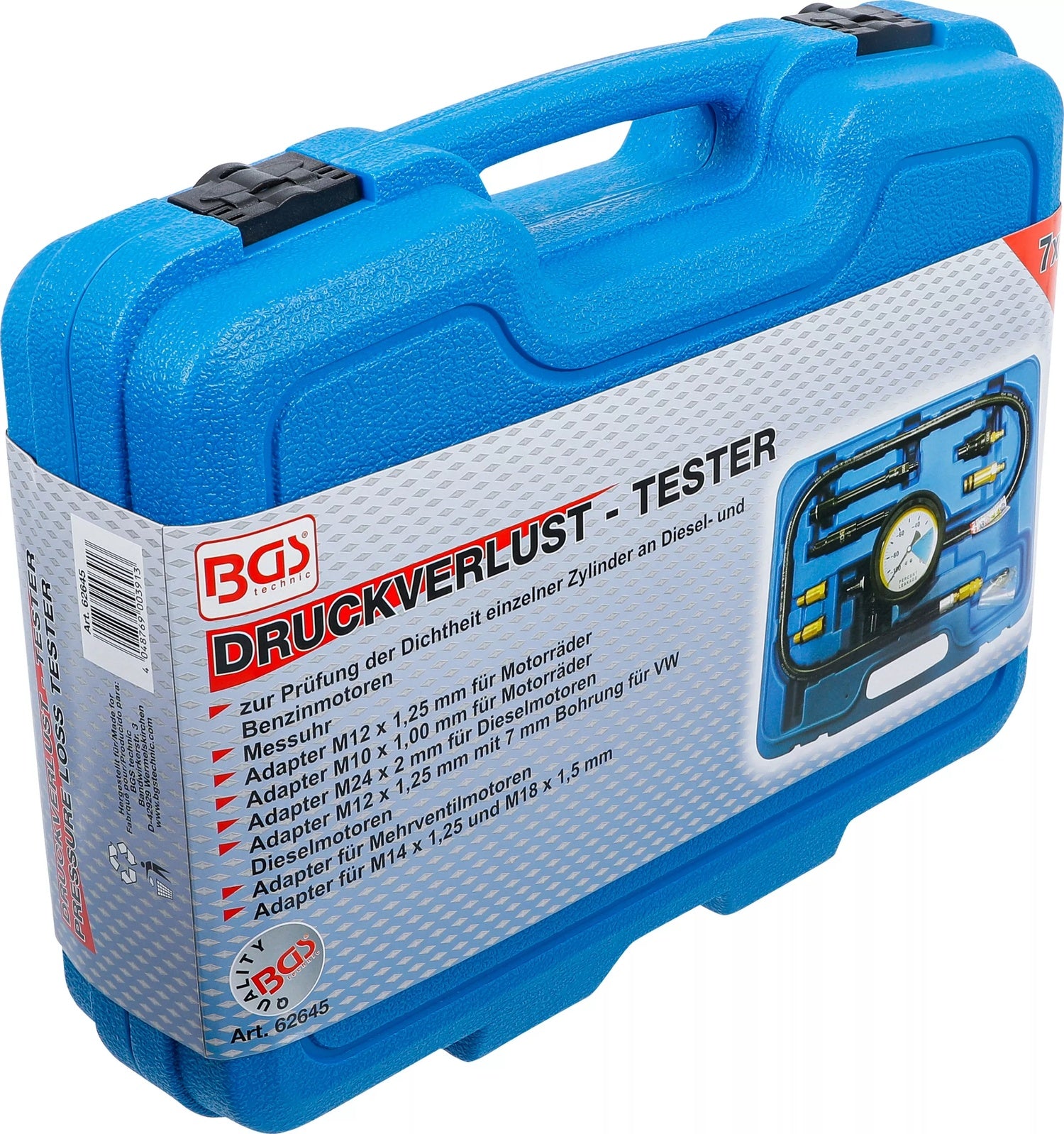 BGS 62645 Satz Druckverlust Zylinderkopf Tester für Diesel Benziner