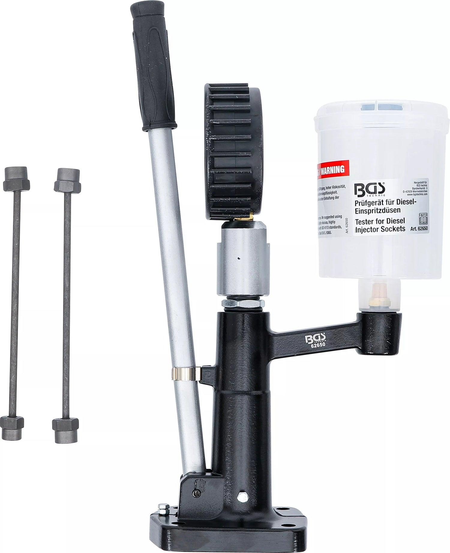 BGS 62650 Einspritzdüsen Prüfgerät Abdrückgerät für Diesel Einspritzdüsen bis 600 bar