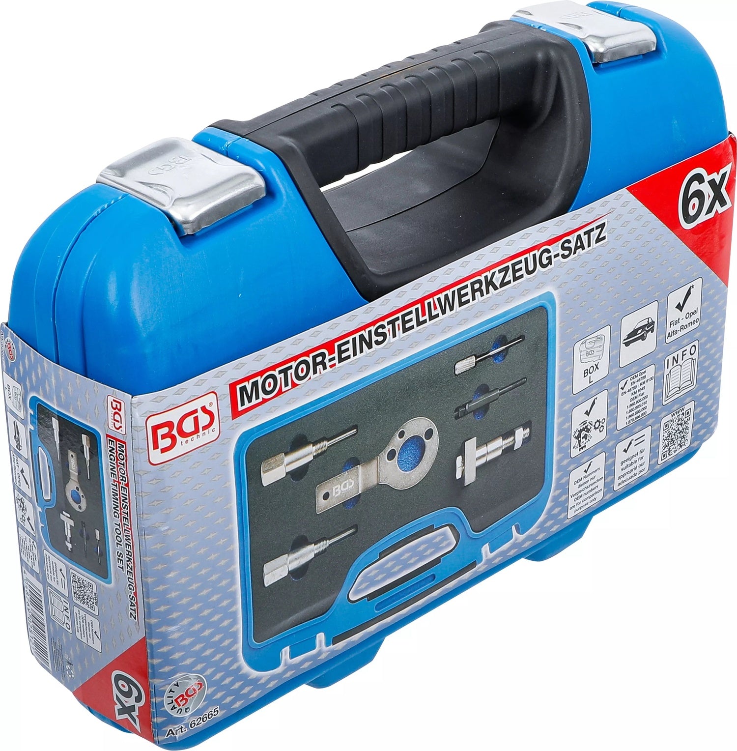 BGS 62665 Satz Einstellwerkzeug für Motor Fiat, Opel, Alfa Romeo 1.9L, 2,4L 16V Diesel