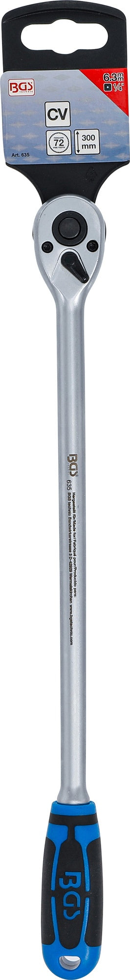 BGS 635 Umschaltknarre extra lang Länge 300mm Abtrieb 6,3mm (1/4")