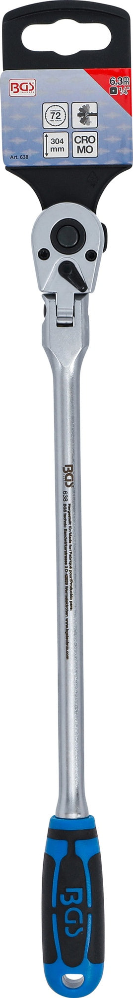 BGS 638 Gelenkknarre arretierbar extra lang Länge 304mm Abtrieb 6,3mm (1/4")