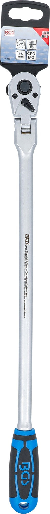 BGS 639 Gelenkknarre arretierbar extra lang Länge 457mm Abtrieb 10mm (3/8")
