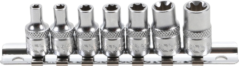 BGS 6402 Satz Steckschlüsseleinsätze E-Profil Antrieb Innenvierkant 6,3mm (1/4") SW E4 - E11