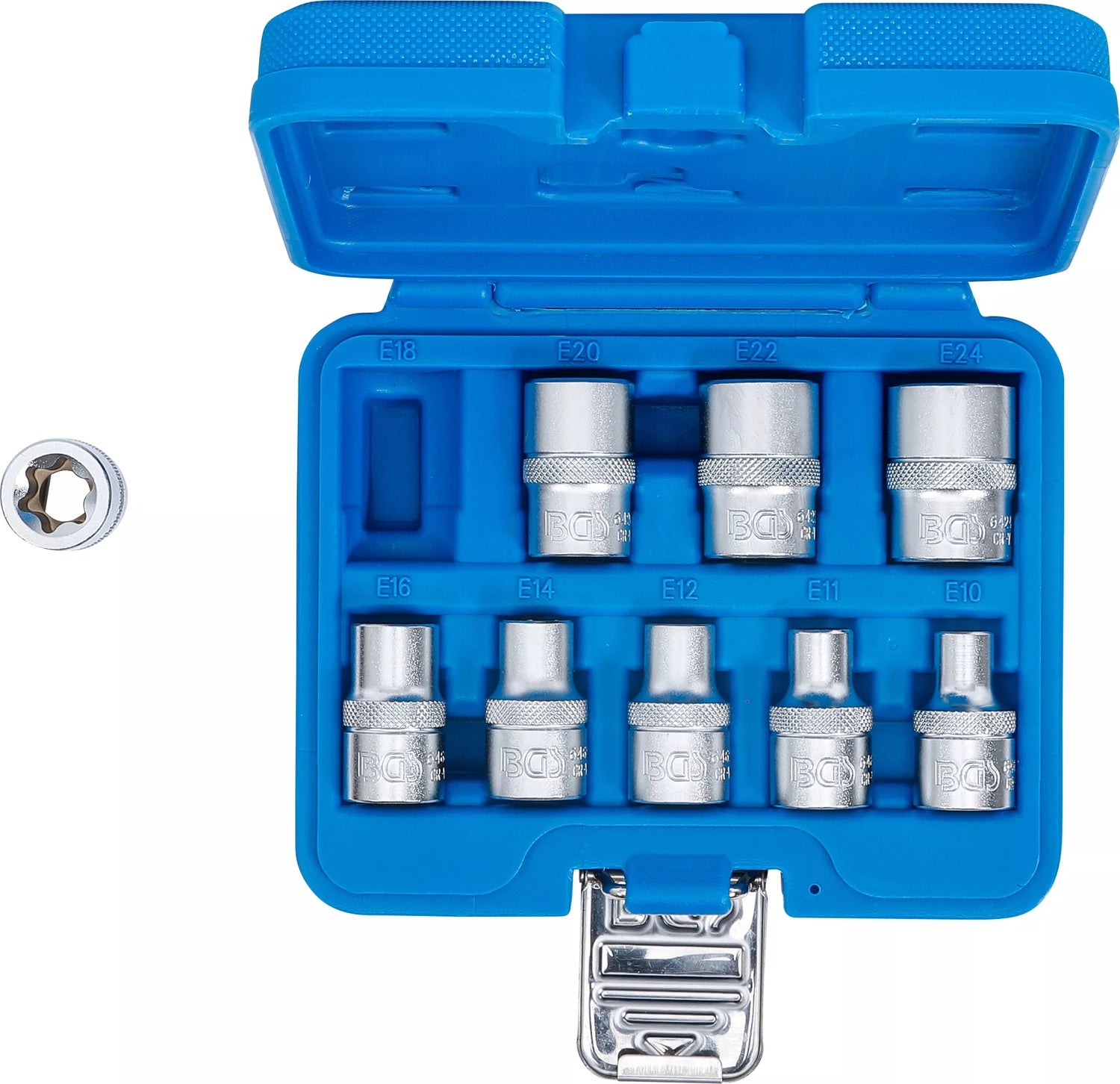 BGS 6425 Satz TORX Nüsse Aussen E-Profil E10 - E24 9 teilig Antrieb 12,5mm (1/2")