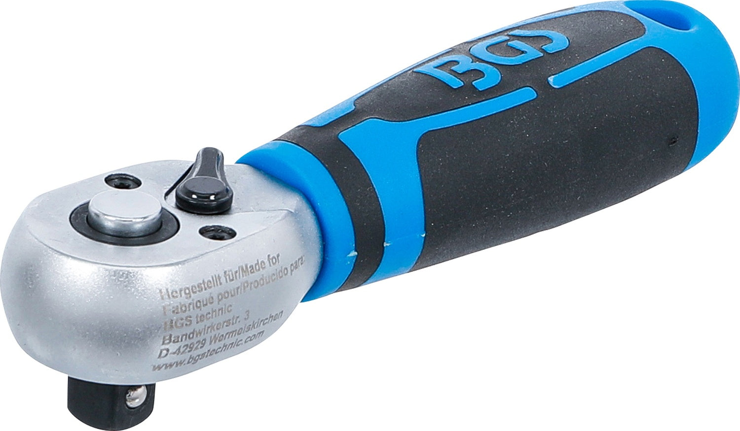 BGS 643 Mini Umschaltknarre Ratsche feinverzahnt Abtrieb 10mm (3/8") Länge 135mm