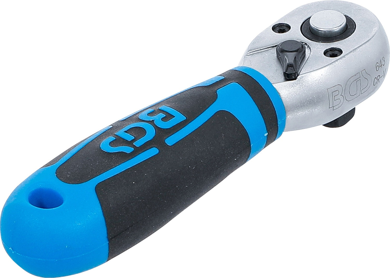 BGS 643 Mini Umschaltknarre Ratsche feinverzahnt Abtrieb 10mm (3/8") Länge 135mm