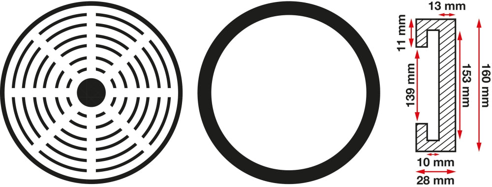 BGS 6475 Gummiteller für Hebebühnen Ø160mm Höhe 28mm SBR Gummi