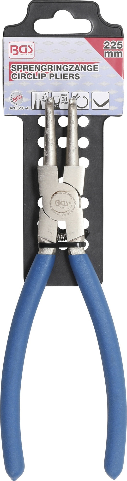 BGS 650-4 Sprengringzange abgewinkelt für Innensprengringe Länge 225mm