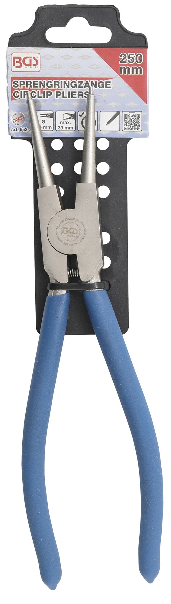 BGS 652-3 Sprengringzange gerade für Außensprengringe Länge 250mm