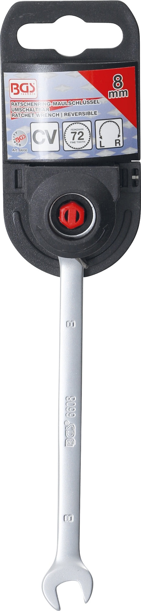 BGS 6608 Ratschenringmaulschlüssel umschaltbar SW 8mm