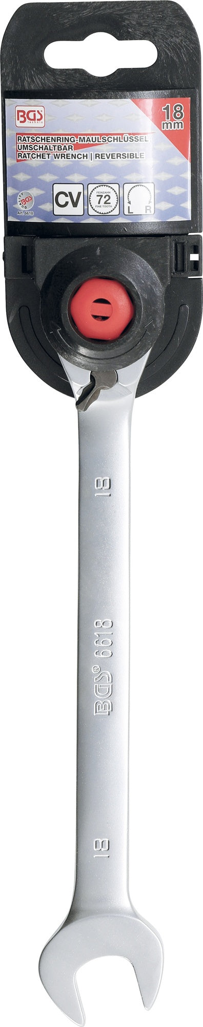 BGS 6618 Ratschenringmaulschlüssel umschaltbar SW 18mm