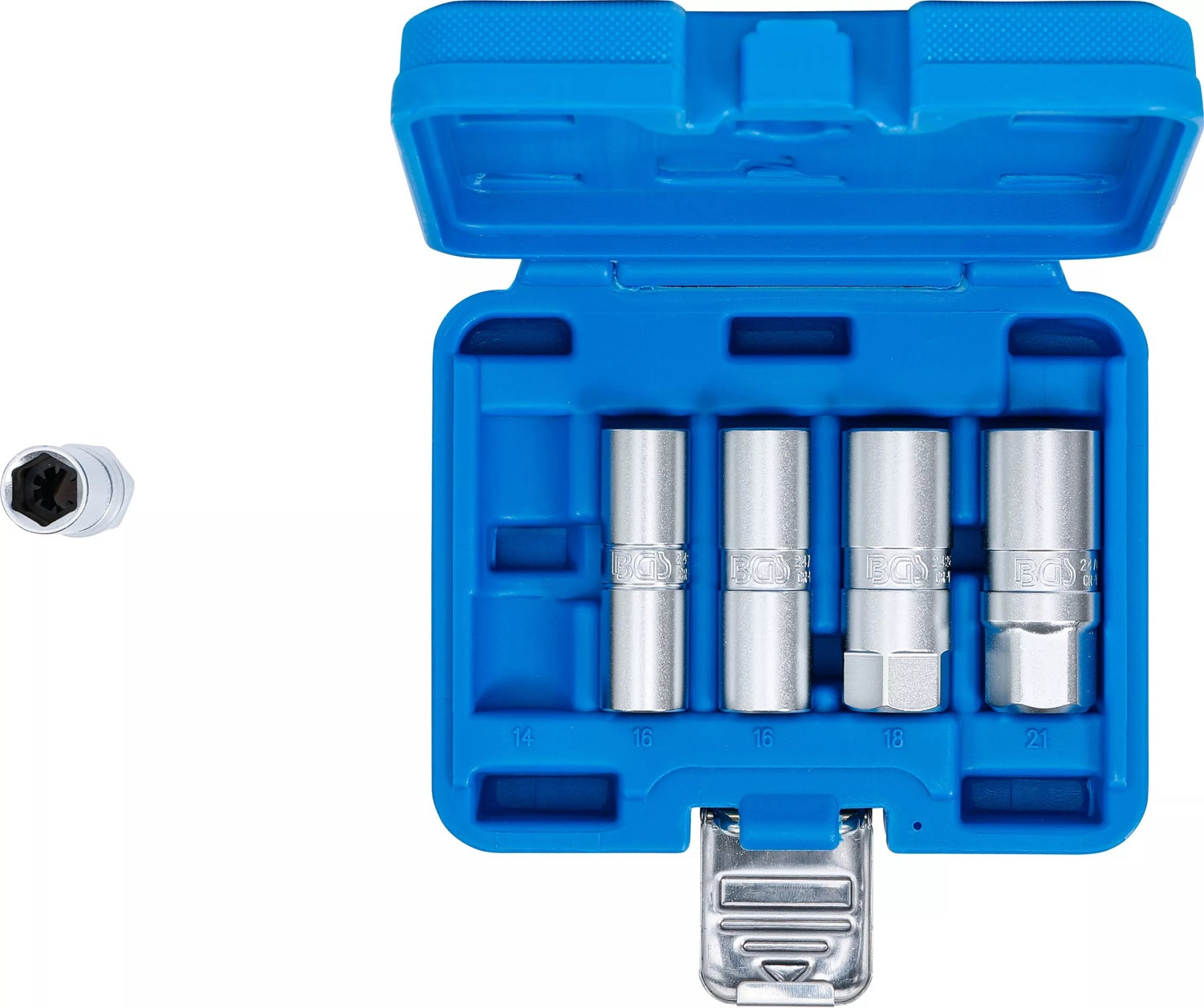 BGS 6641 Satz Einsatz für Zündkerzen Sechskant Antrieb Innenvierkant 12,5mm (1/2")
