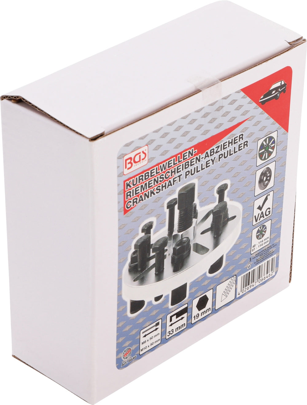 BGS 6646 Universal Abzieher für Kurbelwellen Riemenscheibe