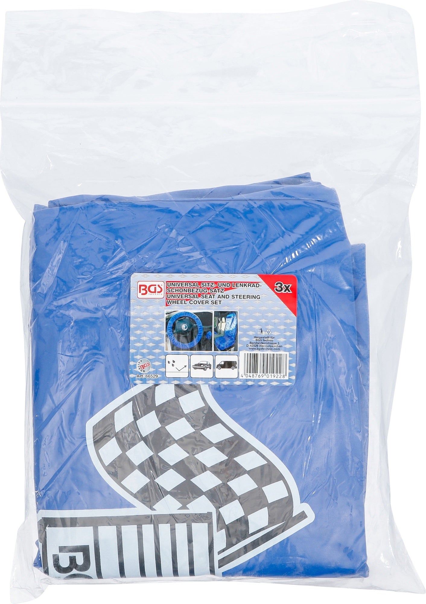 BGS 66529 Satz 3 teilig Schonbezug universal für Lenkrad Schaltknauf Sitz aus Kunstleder