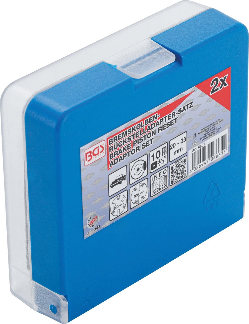 BGS 6661 Universal Rückstelladapter für Bremskolben mit 2 & 3 Stiften