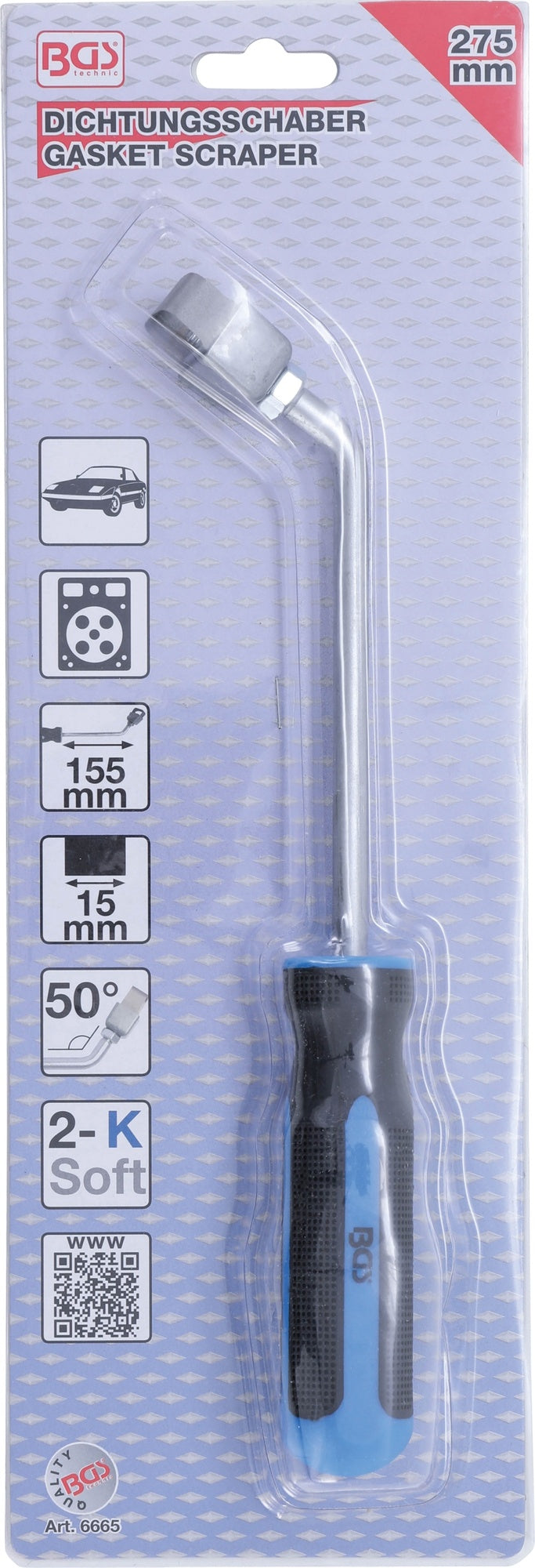 BGS 6665 Dichtungsschaber abgewinkelt 155mm