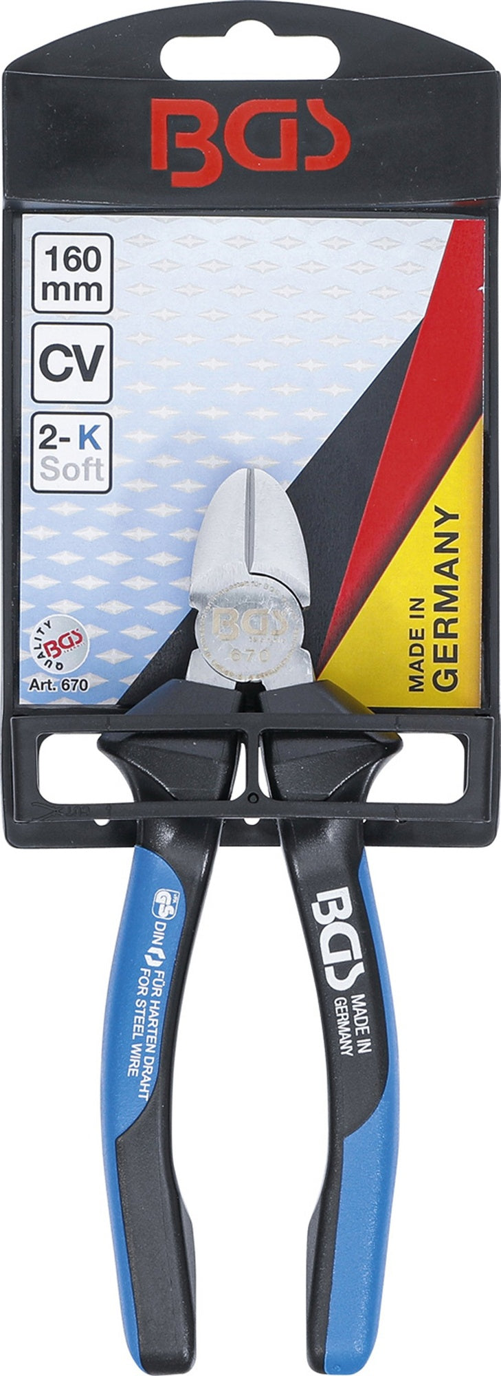 BGS 670 Seitenschneider für harten Draht 160mm