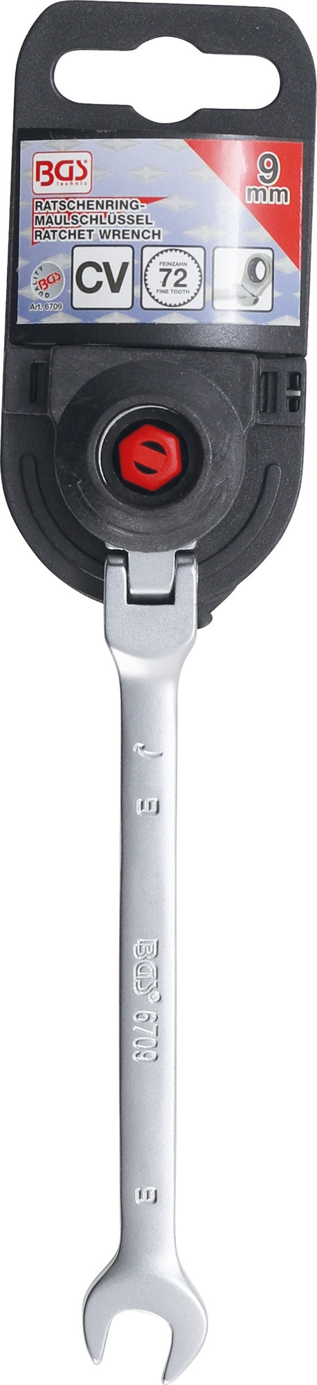 BGS 6709 Ratschenringmaulschlüssel abwinkelbar SW 9mm