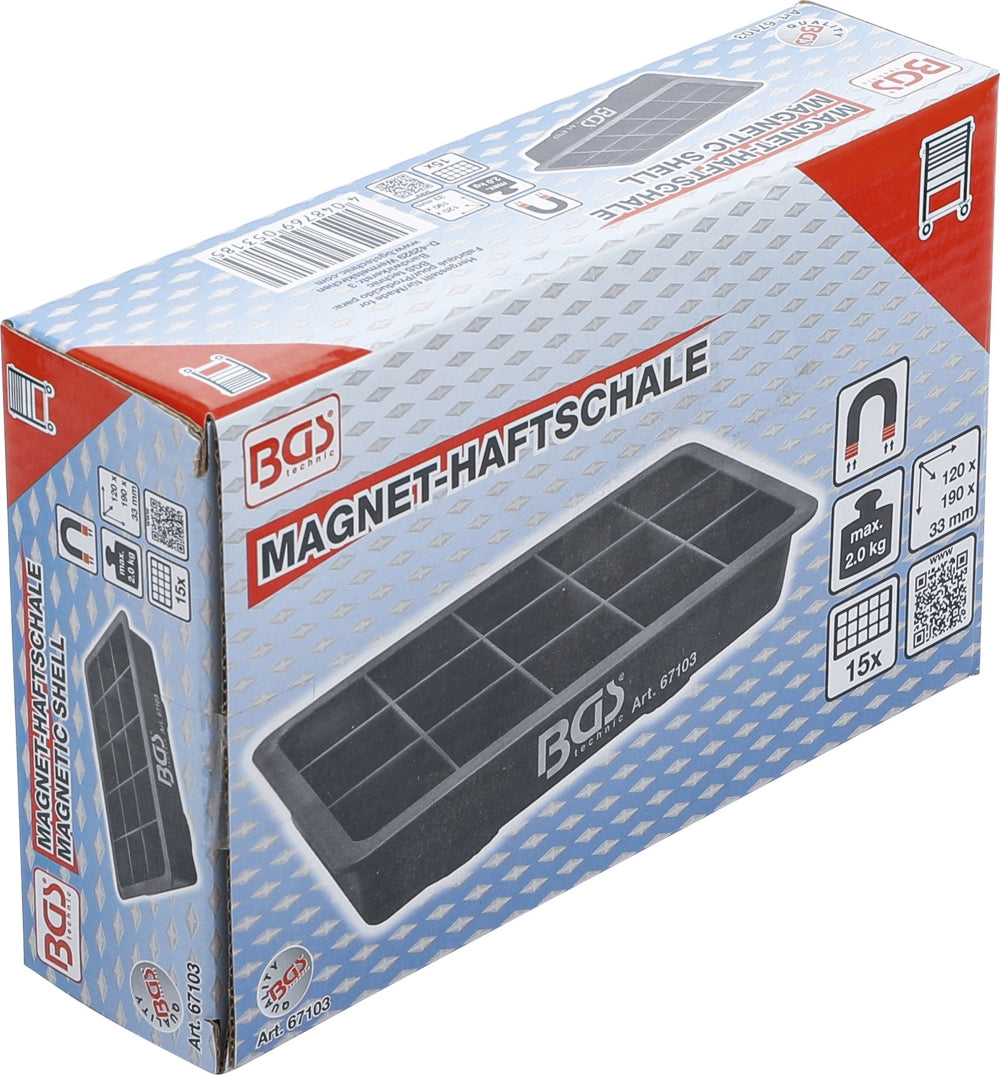 BGS 67103 Haftschale magnetisch 15 Fächer 120 x 190mm