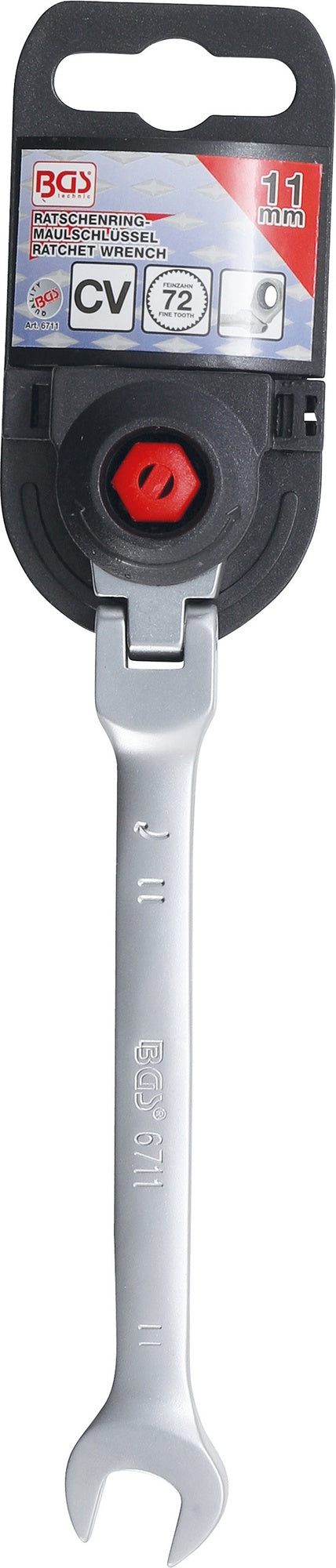 BGS 6711 Ratschenringmaulschlüssel abwinkelbar SW 11mm