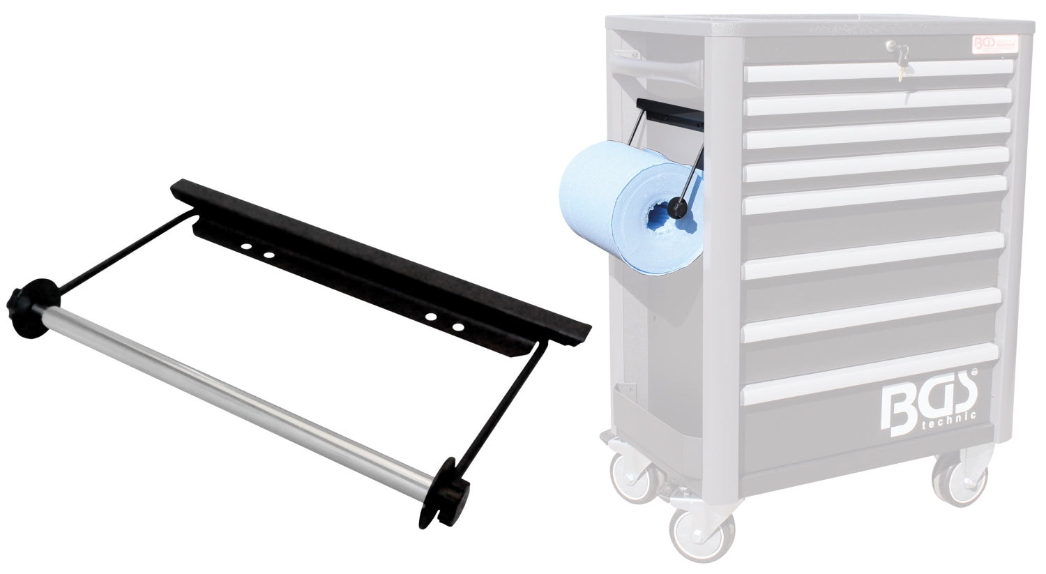 BGS 67161 Halter für Papierrollen Putzrollen für Werkstattwagen PROFI