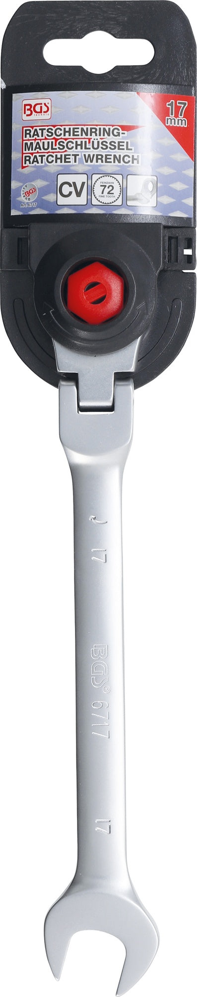 BGS 6717 Ratschenringmaulschlüssel abwinkelbar SW 17mm