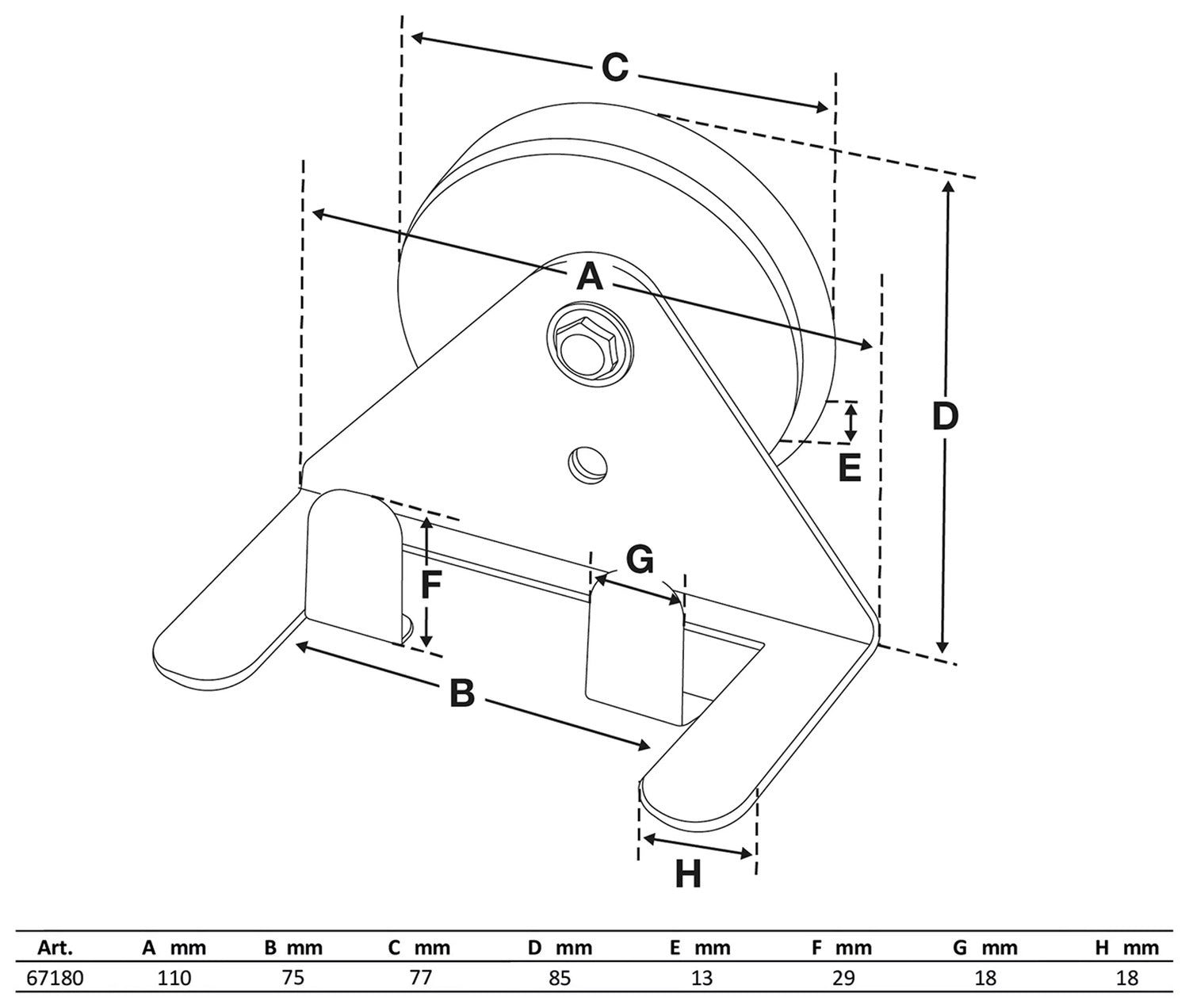 BGS 67180 Magnetischer Halter für Farbsprühpistolen Lackierpistolen Magnethalter