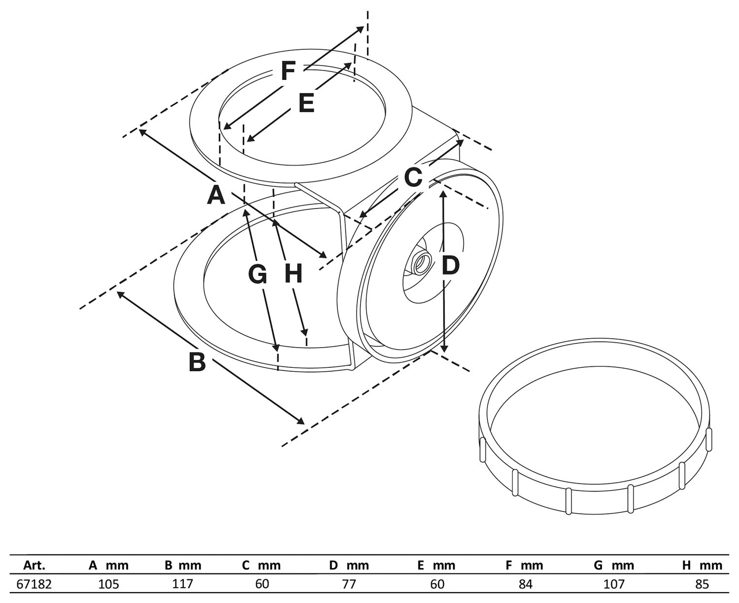 BGS 67182 Magnetischer Halter für Schlagschrauber Magnethalter