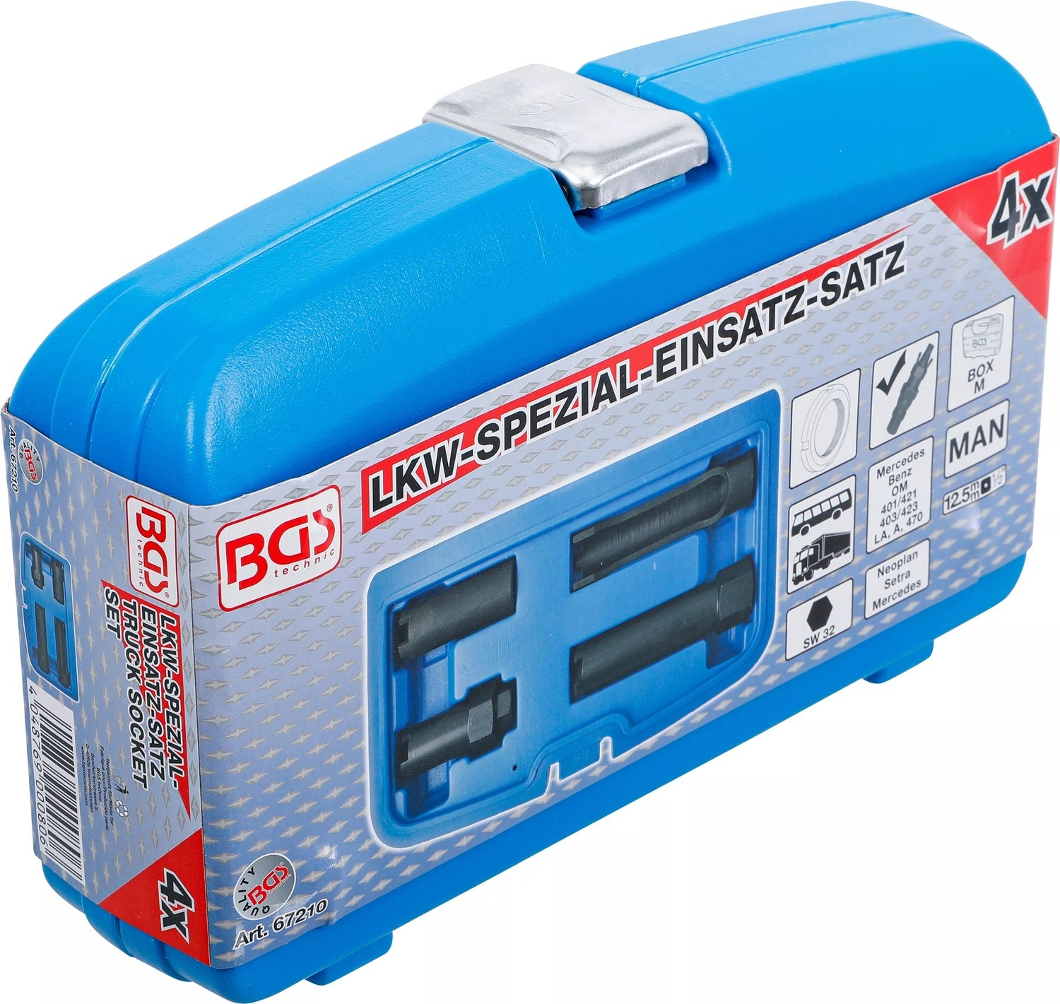 BGS 67210 Satz Nutmutternschlüssel Zapfen außen liegend für Lkw 4 teilig