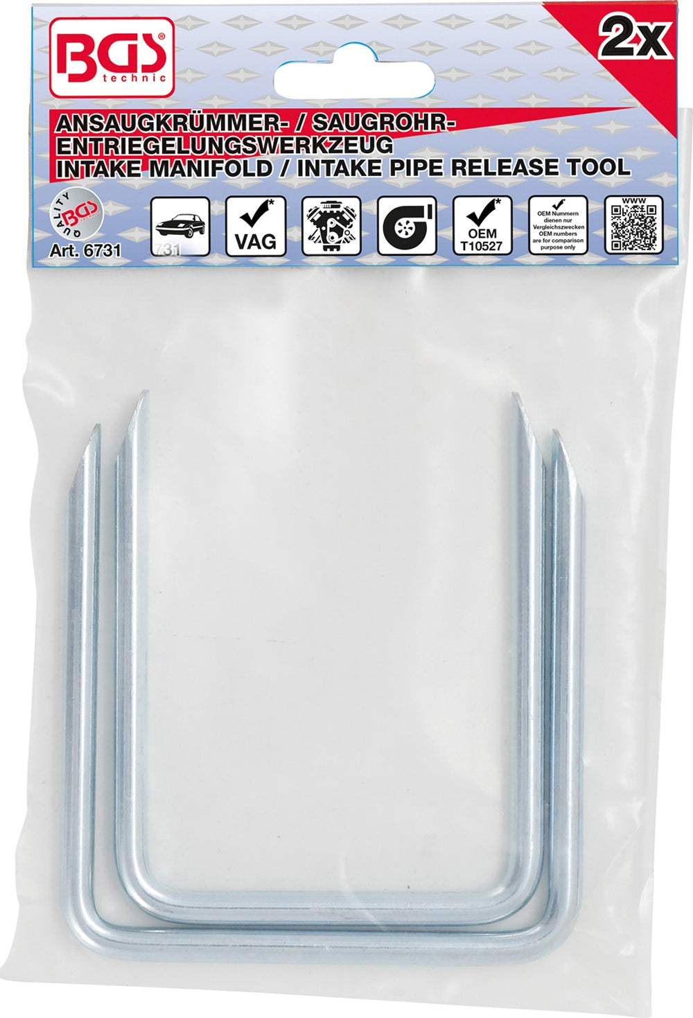 BGS 6731 Entriegelungswerkzeug für Ansaugkrümmer / Saugrohr für VAG 2-teilig