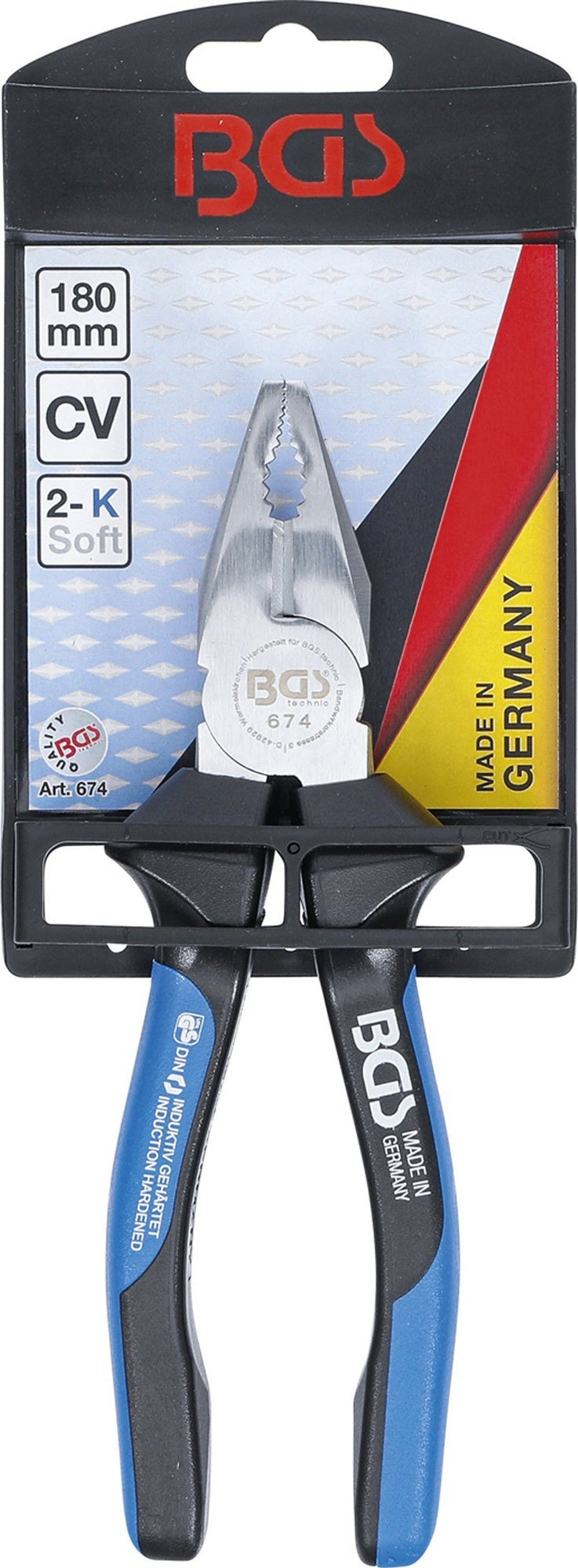 BGS 674 Kombizange mit Facette und Schneider 180mm