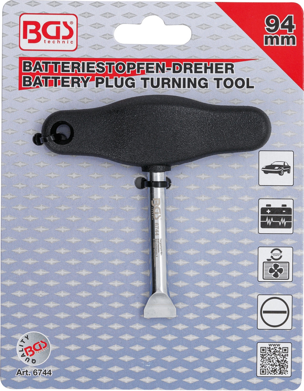 BGS 6744 Dreher Batteriestopfen mit T-Griff