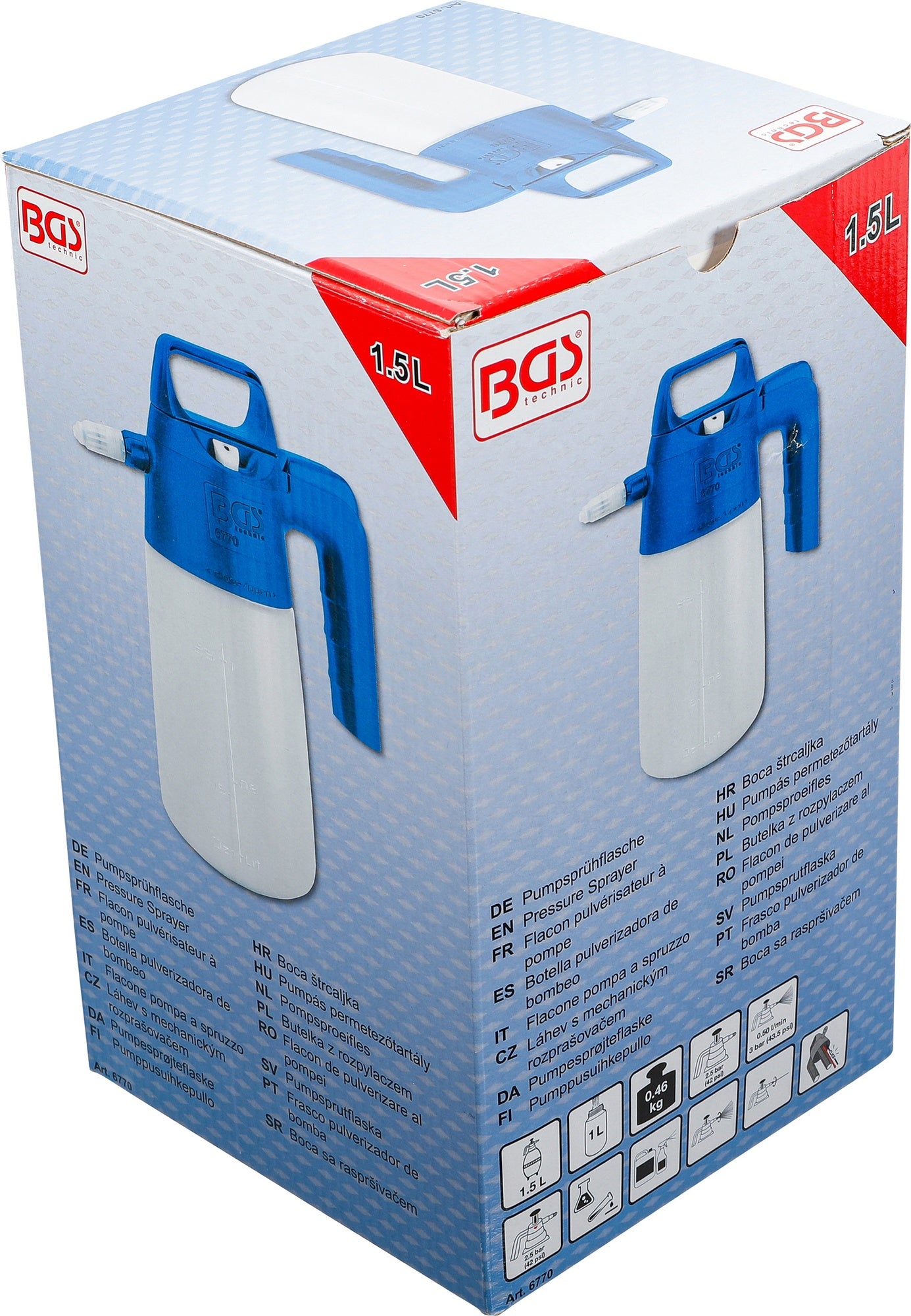 BGS 6770 Pumpsprühflasche Volumen 1,5 Liter universal Werkstatt Garten
