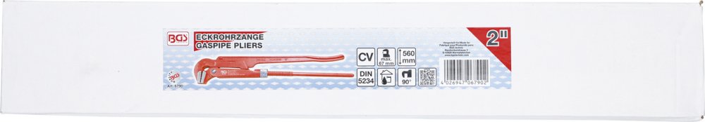 BGS 6790 Eckrohrzange 50mm - 2" schwedische Form