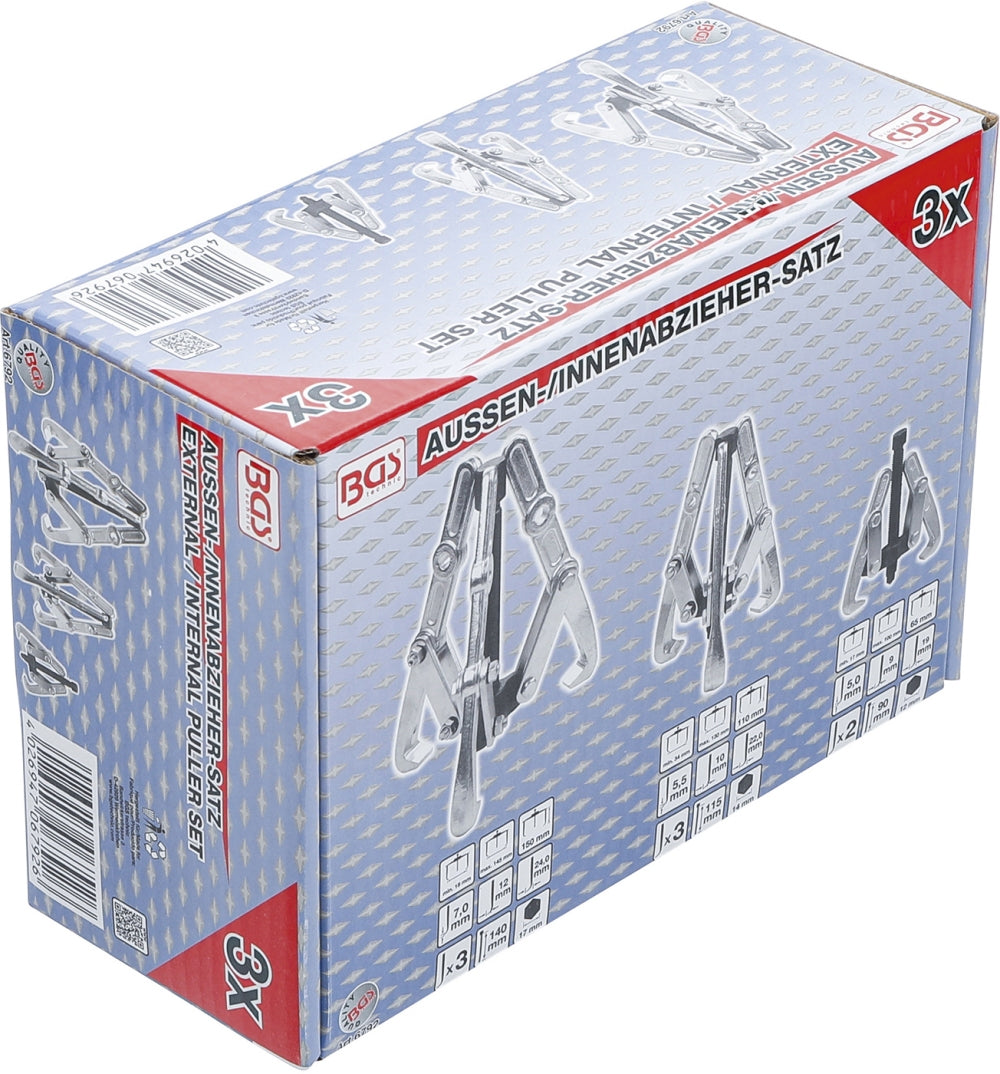 BGS 6792 Satz Abzieher 2-armig / 3-armig 100mm 120mm 150mm 3 teilig