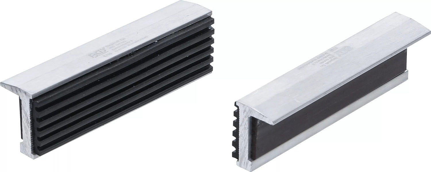 BGS 6795 Satz Schraubstock Schutzbacken aus Aluminium Breite 100mm mit Gummiauflage 2 teilig