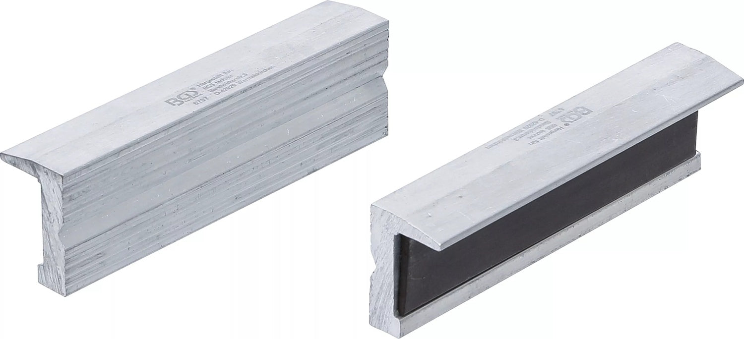 BGS 6797 Satz Schraubstock Schutzbacken aus Aluminium Breite 125mm mit Längsprofil 2 teilig