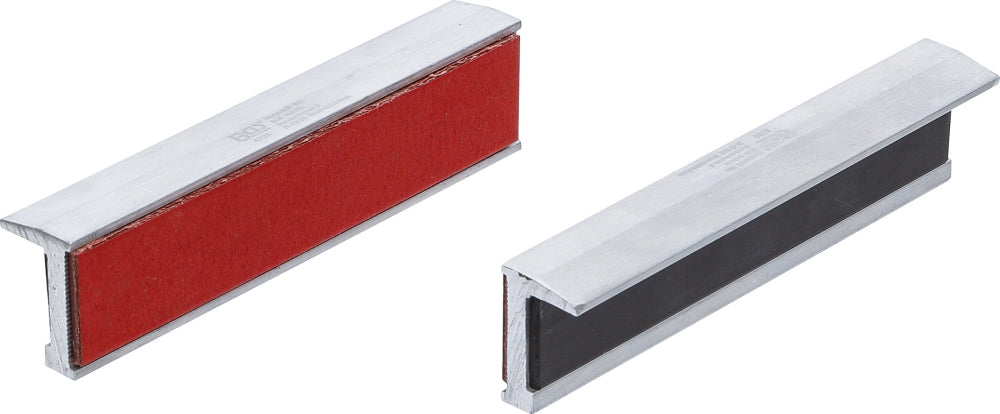 BGS 6799 Satz Schraubstock Schutzbacken aus Aluminium Breite 125mm mit Kunststoffauflage in rot 2 teilig