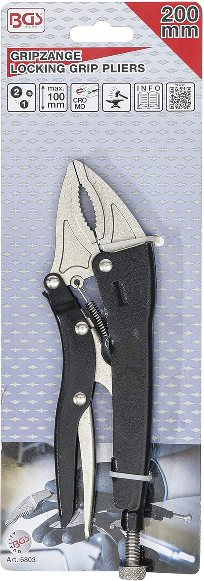 BGS 6803 Gripzange 2-IN-1 200mm