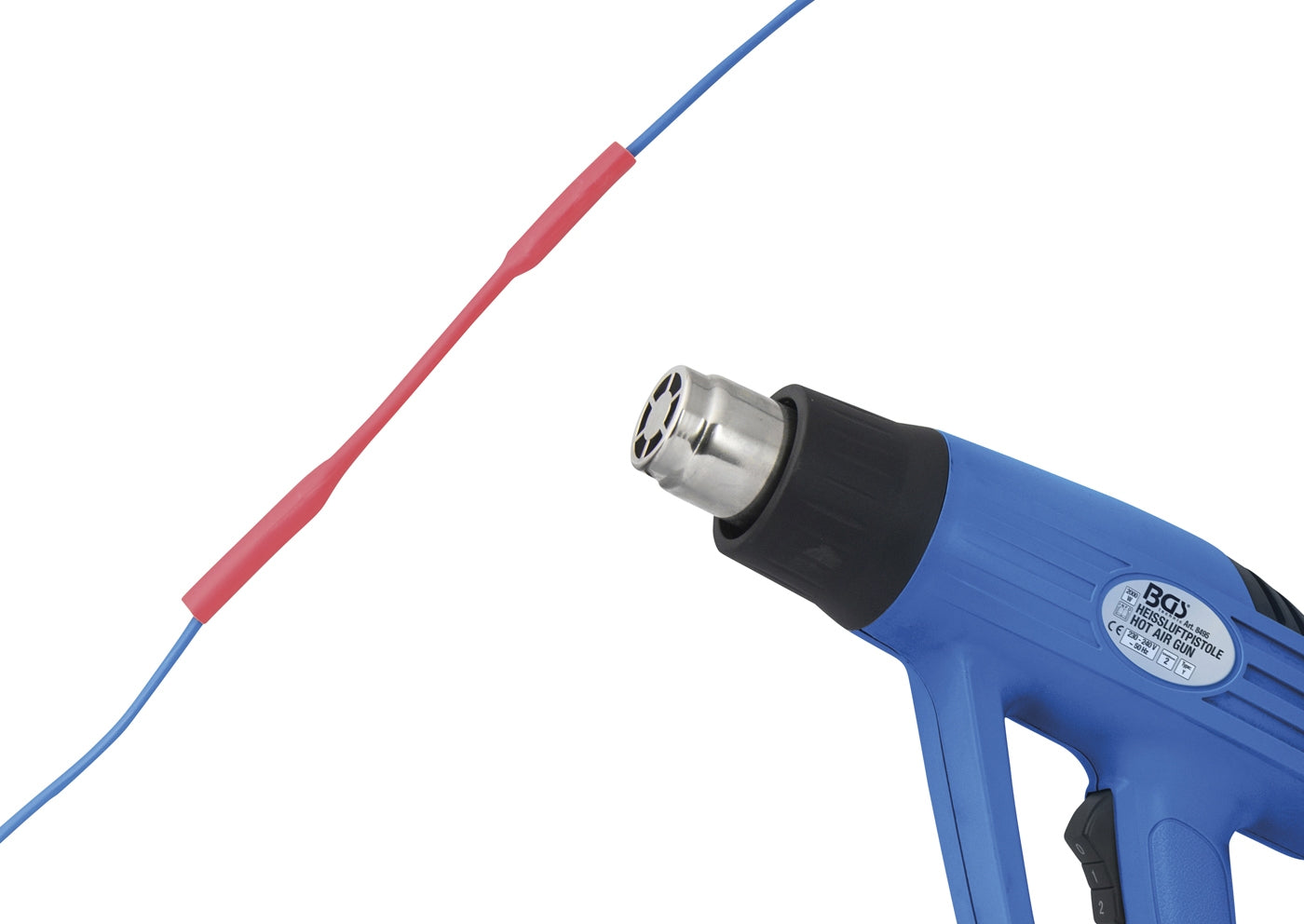 BGS 6852-1 Box Schrumpfschlauch rot Ø8mm 5 Meter zum Zuschneiden