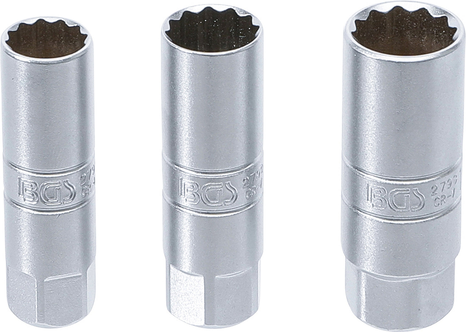 BGS 6858 Satz Zündkerzen Nüsse 14 - 16 - 18mm Antrieb 10mm (3/8") 3 teilig