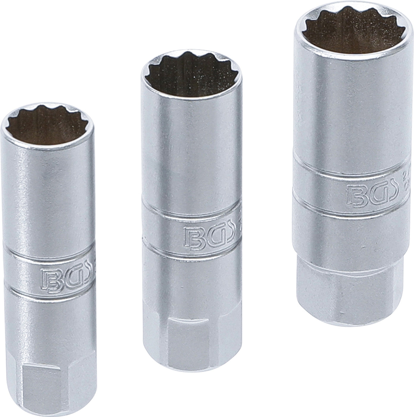 BGS 6858 Satz Zündkerzen Nüsse 14 - 16 - 18mm Antrieb 10mm (3/8") 3 teilig