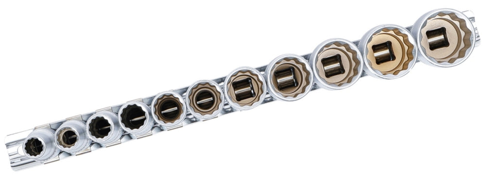 BGS 6859 Satz ZOLL Nüsse Profil Zwölfkant tief Antrieb 10mm (3/8") 11 teilig