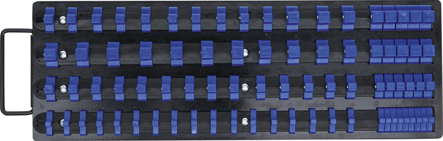 BGS 6871 Aufsteckschienen Set für Steckschlüsseleinsätze mit 80 Clips für Einsätze 6,3mm (1/4") 10mm (3/8") 12,5mm (1/2")