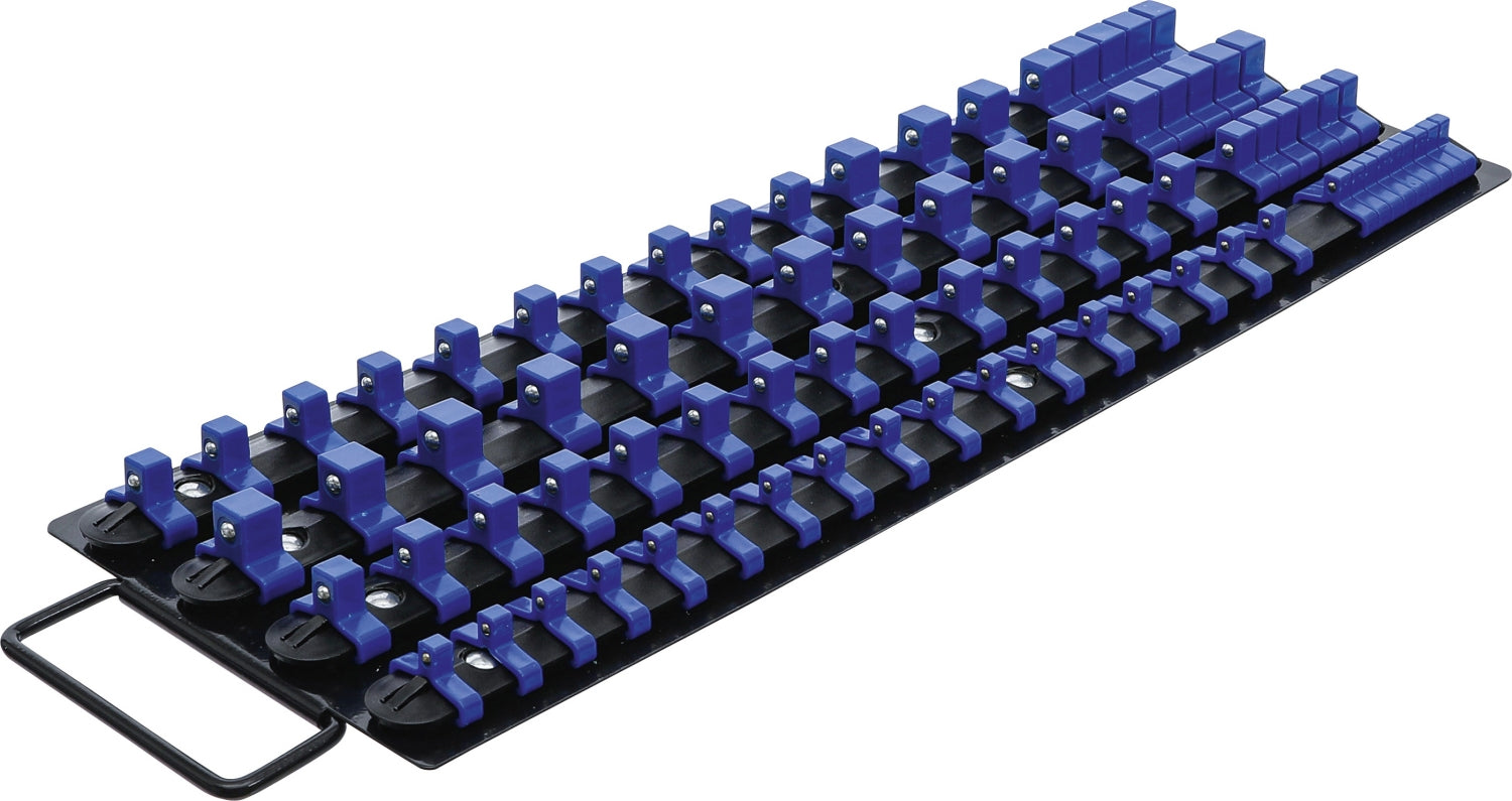 BGS 6871 Aufsteckschienen Set für Steckschlüsseleinsätze mit 80 Clips für Einsätze 6,3mm (1/4") 10mm (3/8") 12,5mm (1/2")
